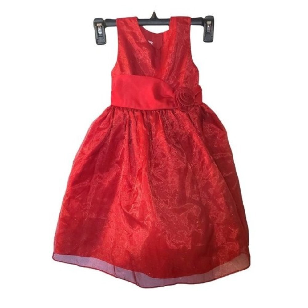 Marmellata Holiday Dress‎ Red Sparkle Shimmer Tulle size 5 NWT